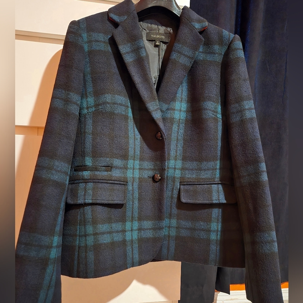 TALBOTS Plaid Wool Jacket
